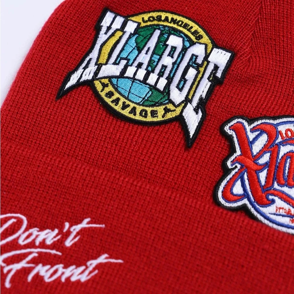 RACING TEAM CUFF BEANIE-Red-ONE SIZE
